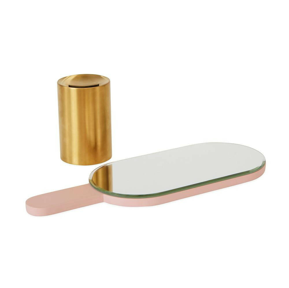 Renga Hand Mirror In Stand - Rose OYOY