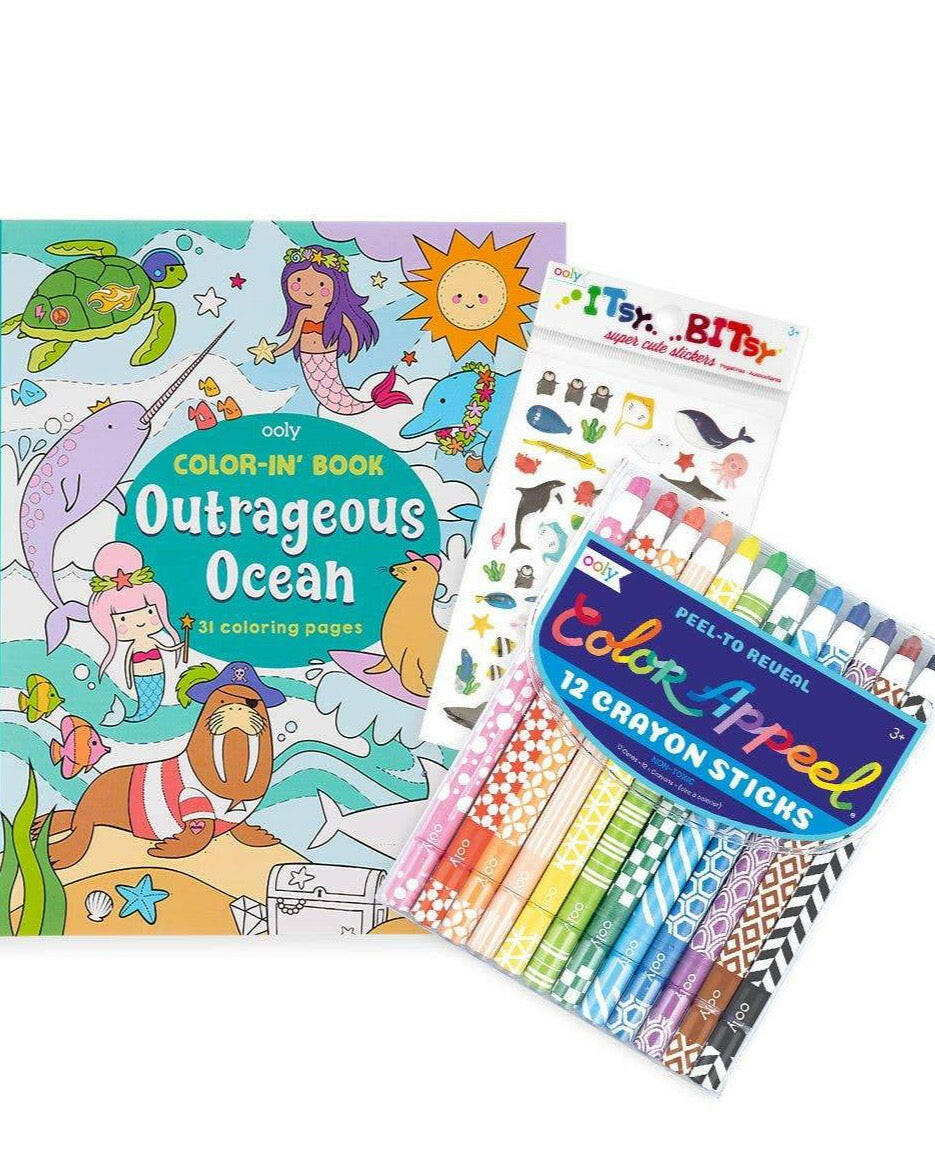 Outrageous Ocean Appeel Coloring Pack Art Supplies OOLY - Art & School Supplies