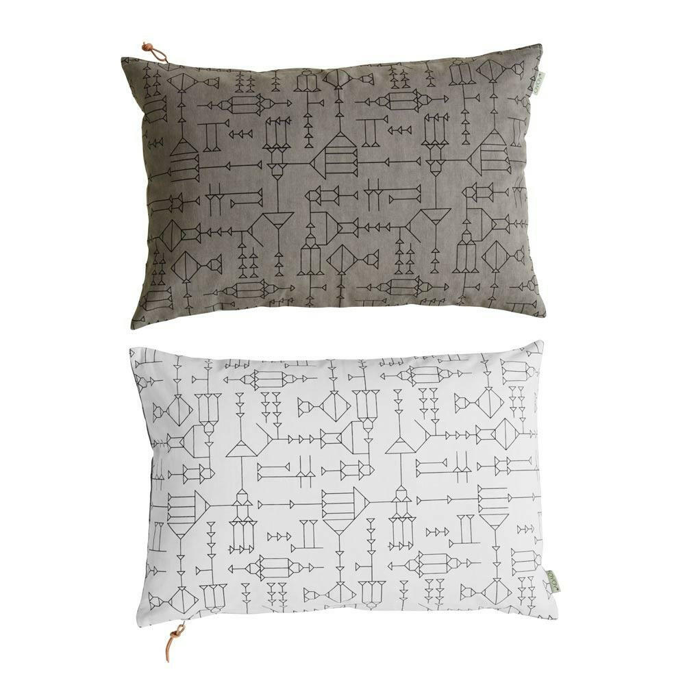 Cave Cushion - White / Grey OYOY