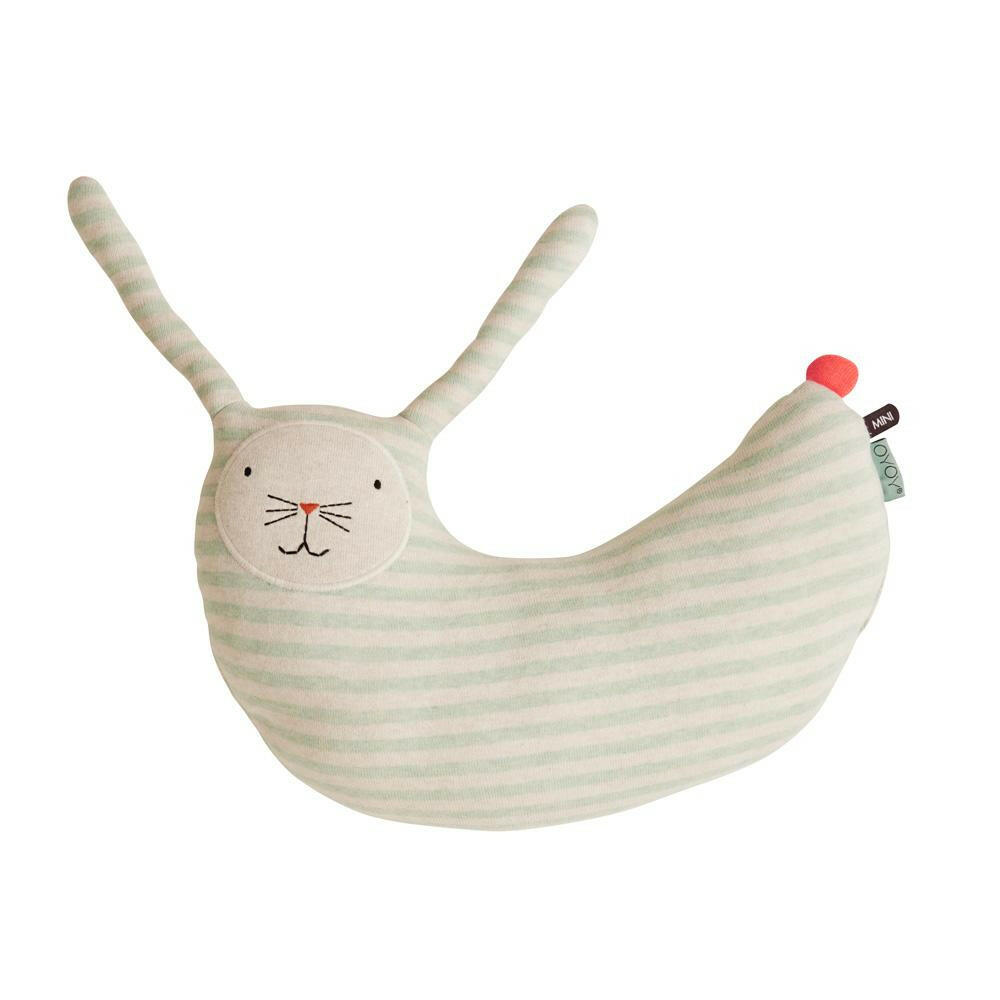 Rabbit Peter Cushion - Minty / White Stuffies OYOY