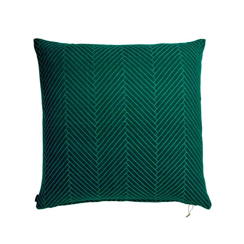 Fluffy Herringbone Floor Cushion - Dark Green OYOY