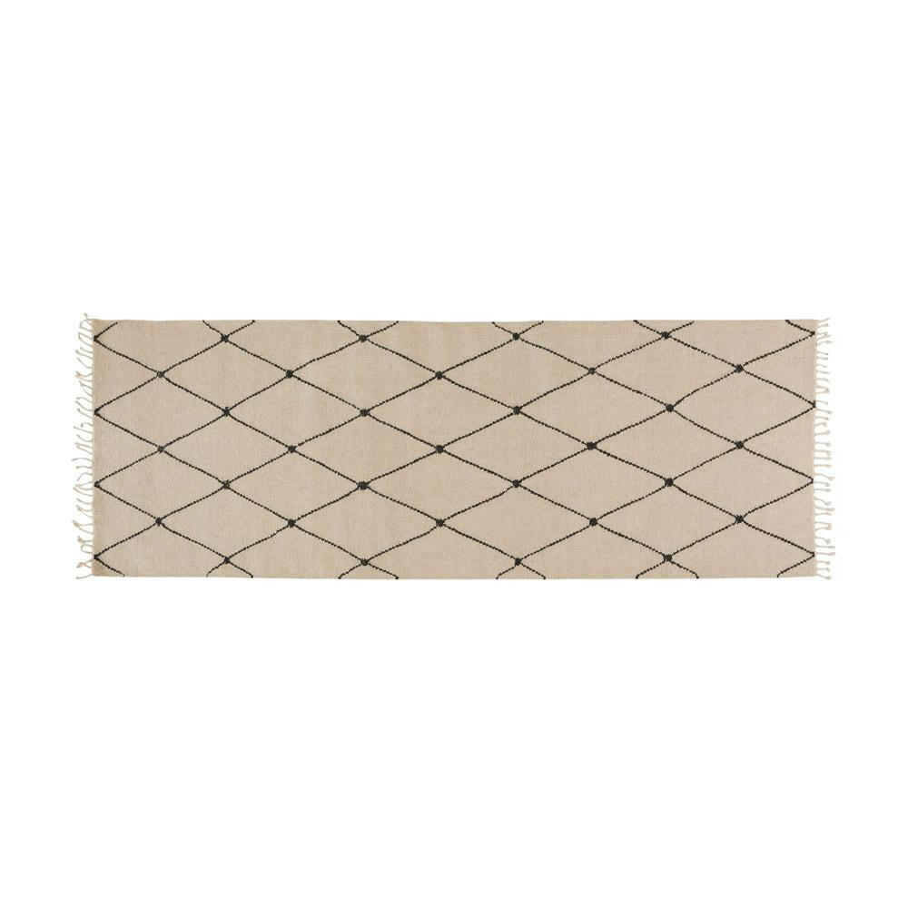 Mino Rug - Runner - Offwhite / Black Rugs OYOY