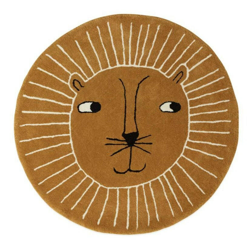 Lion Rug - Caramel Rugs OYOY