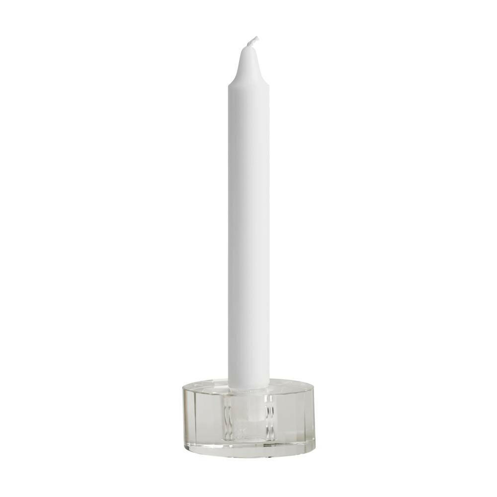 Nordic Glass Candleholder - Low Facet - Clear OYOY