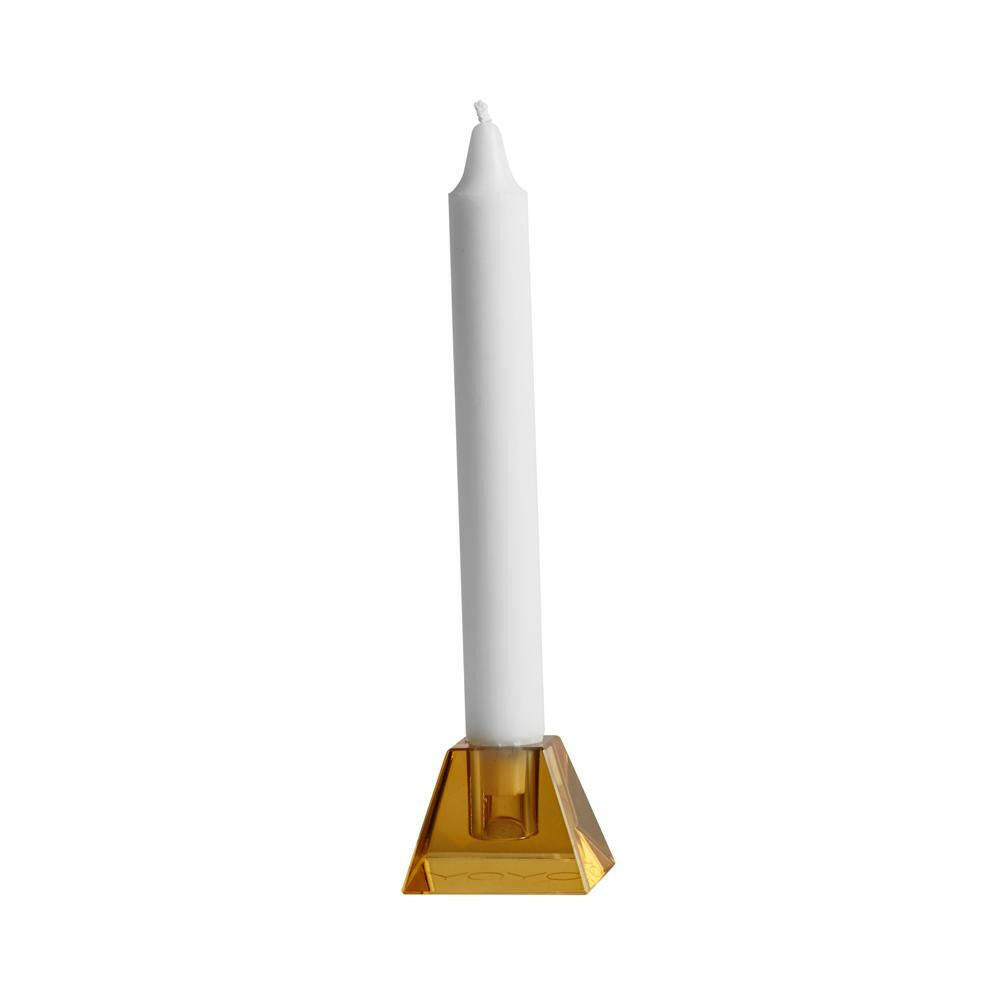 Nordic Glass Candleholder - Square - Amber OYOY