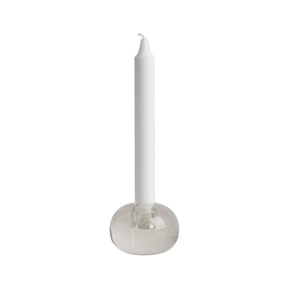 Nordic Glass Candleholder - Round - Clear OYOY