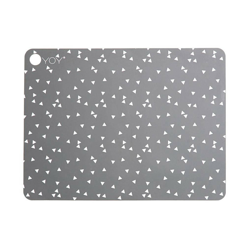 Placemat Triangle - 2 Pcs/Pack - Light Grey Feeding OYOY