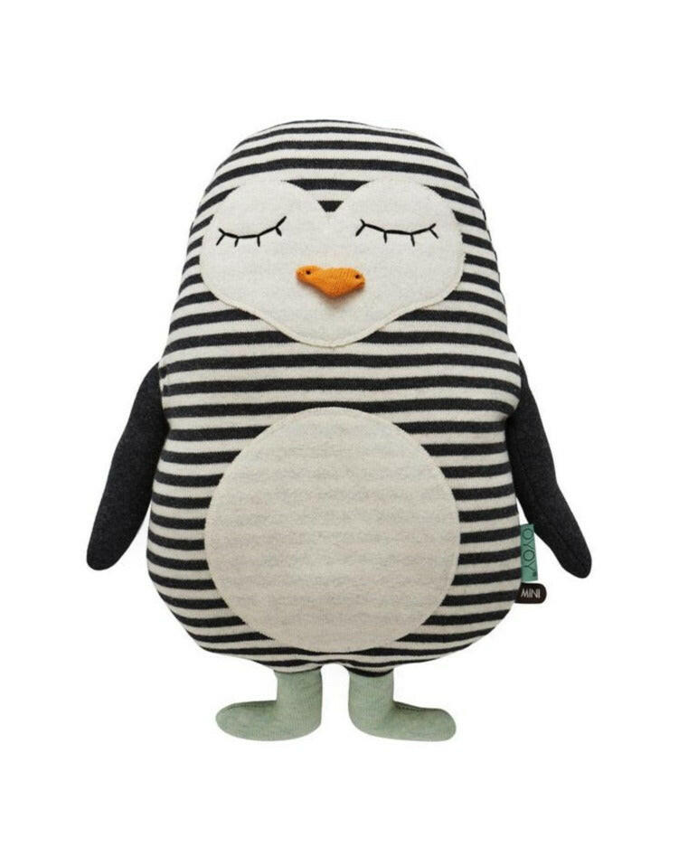 Penguin Pingo Cushion - White / Black Stuffies OYOY