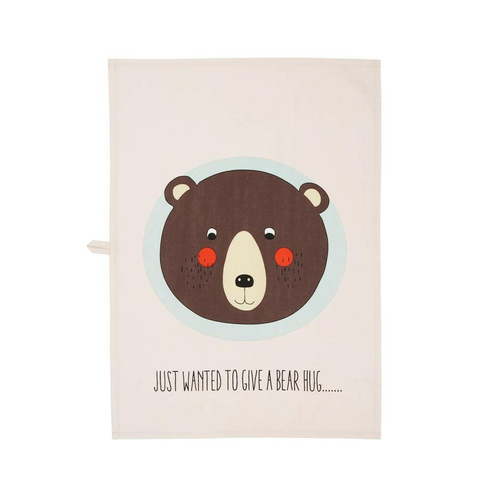 Tea Towel Bear - Powder OYOY