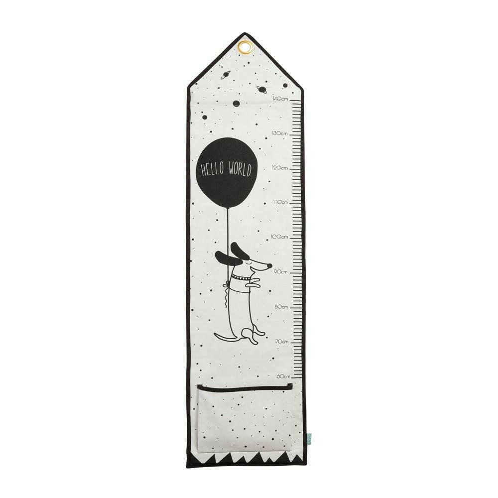 Hello World - Measuring Board - Offwhite / Black OYOY