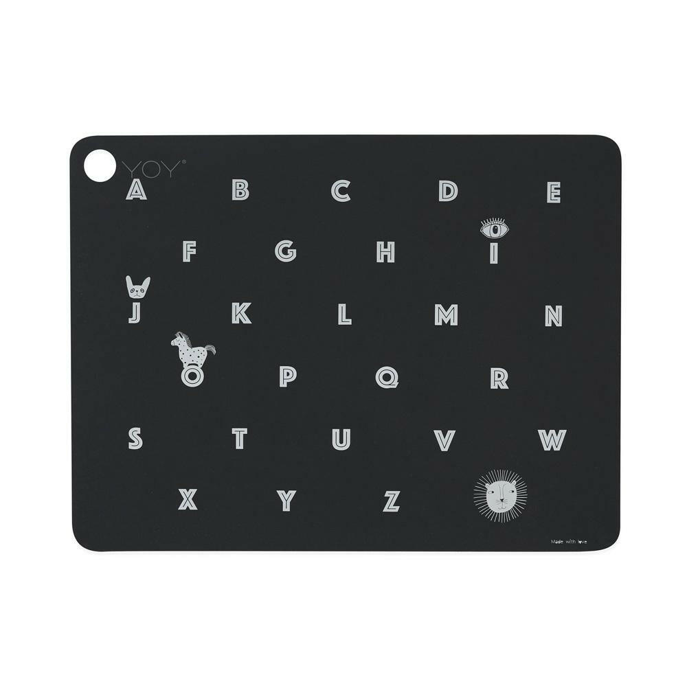 Placemat Alphabet - Anthracite Feeding OYOY