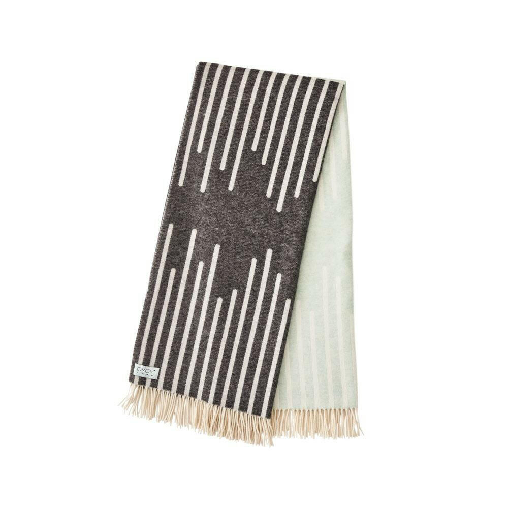 Alba Plaid Throw - Mint / Grey OYOY