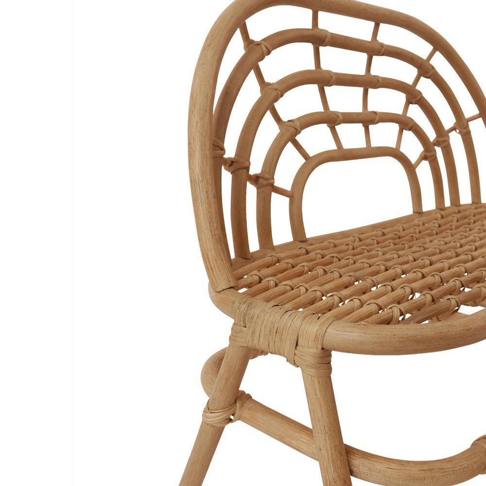 Rainbow Rattan Mini Bench Playroom Furniture OYOY