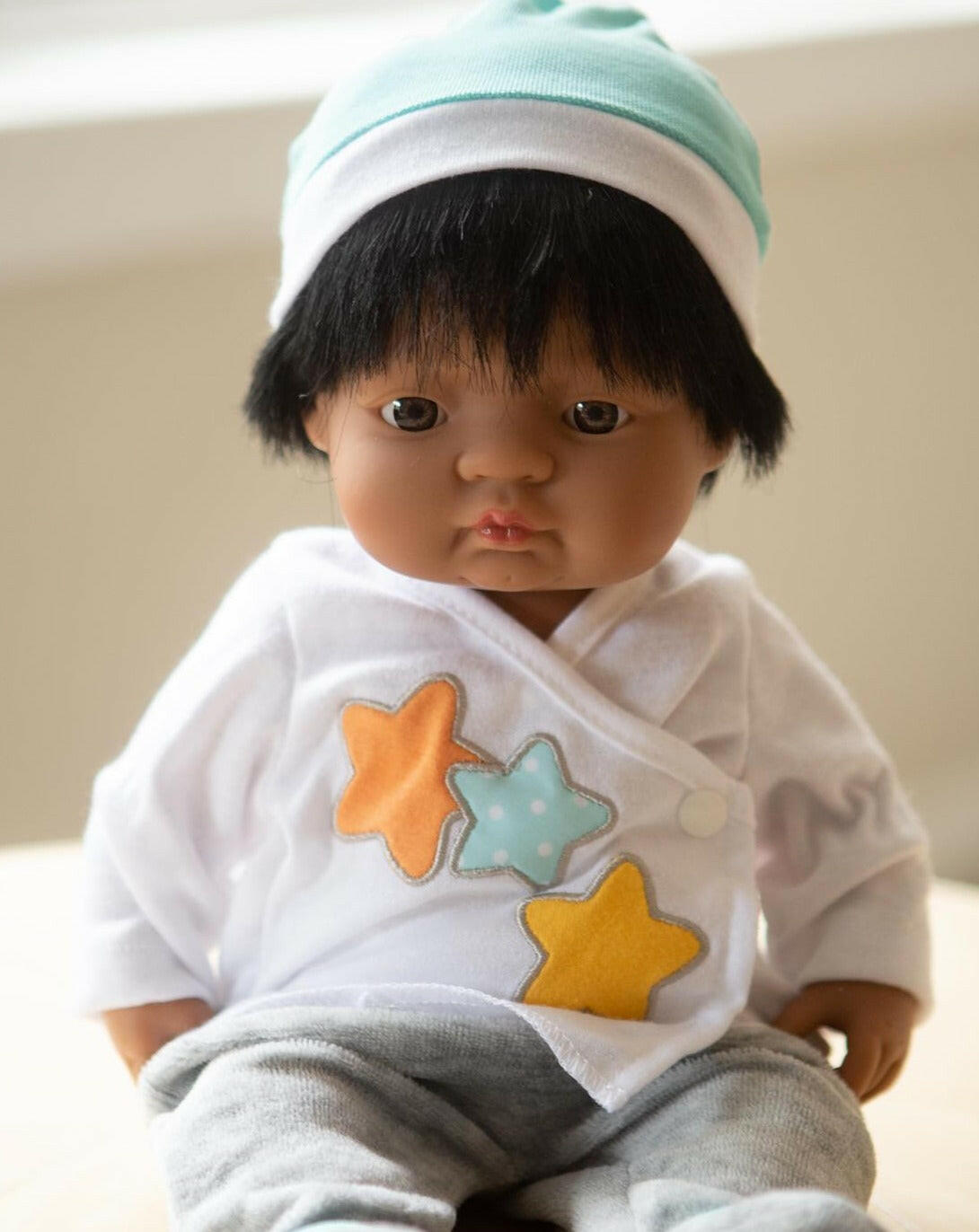 2 Pc. Pajama Set - Grey Doll Clothing Miniland