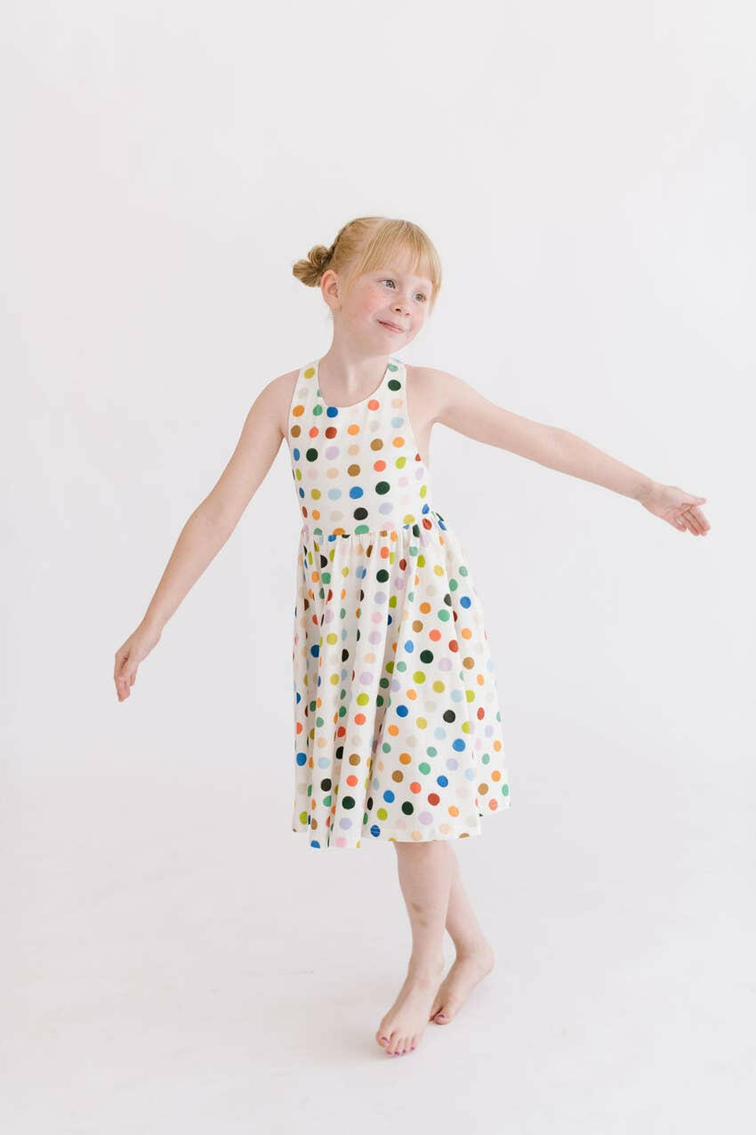 Sofia Dress in Bold Dots Ollie Jay