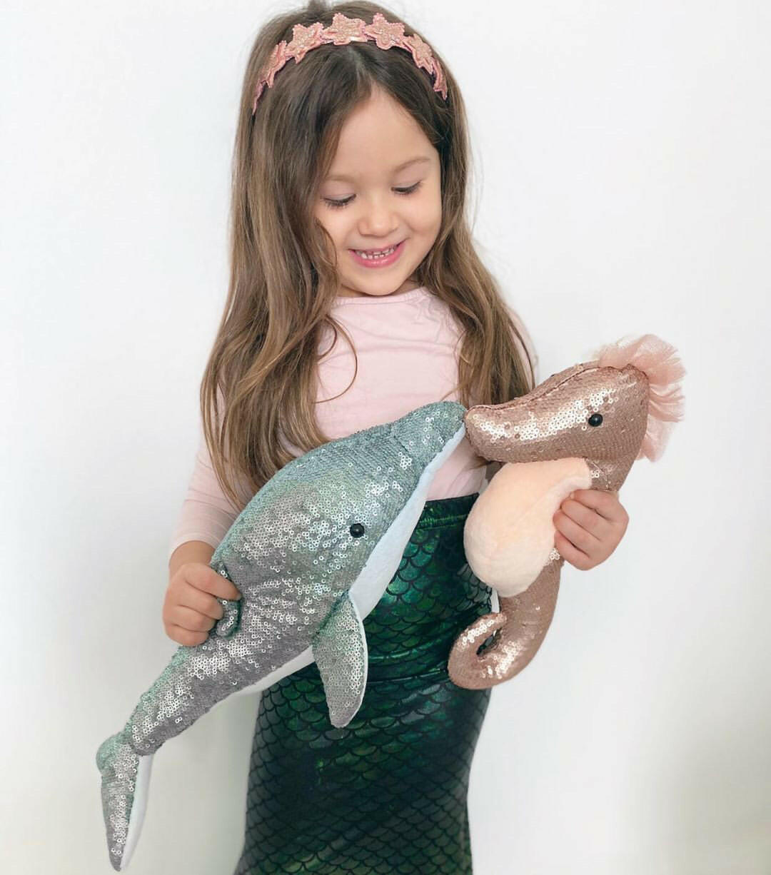 Sequin Dolphin Stuffed Toy Stuffed Toy MON AMI