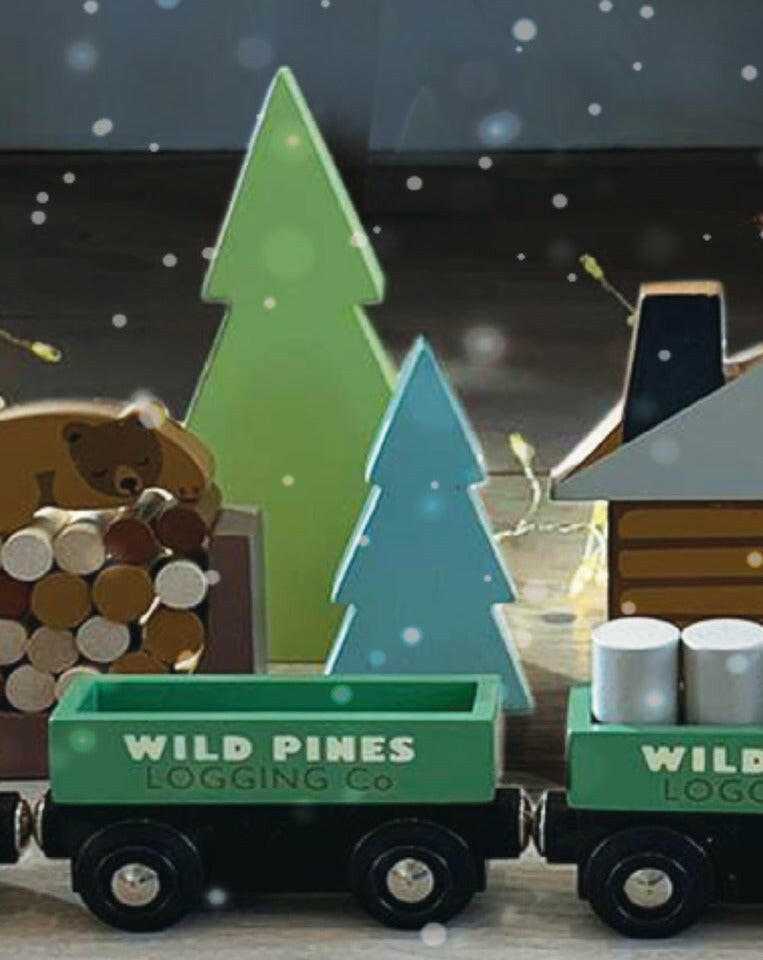 Wild Pines Train Set Train Tender Leaf