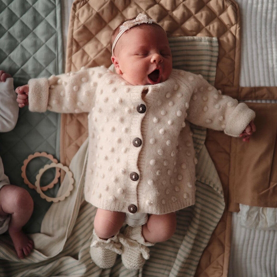 Flower Teething Bracelet 3 - Pack Black / Natural / Caramel Baby Essentials Mushie