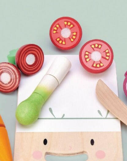 Mini Chef Chopping Board Wooden Toys Tender Leaf