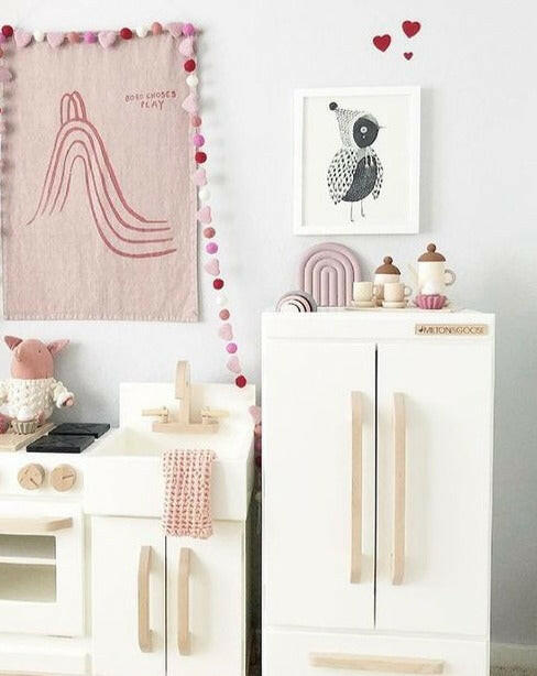 Wooden Play Refrigerator - White Kids Toys Milton & Goose