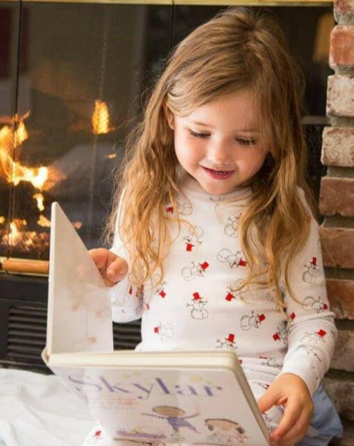 Organic Long Sleeve Pajamas - Snowmen Pajamas Skylar Luna