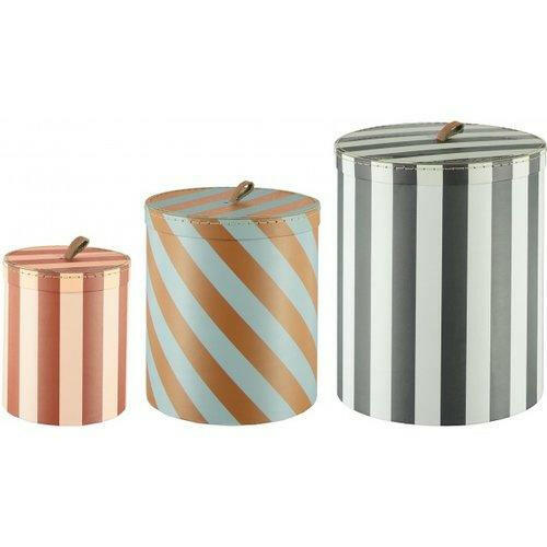 Storage Box, Round - Small - Aubergine Toy Storage OYOY