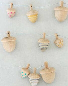 Dongri - Mini Acorn Spinning Top Necklace Kids Toys kiko+ and gg*