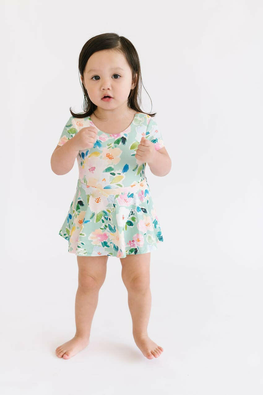 Skirted Leo in Watercolor Floral Ollie Jay