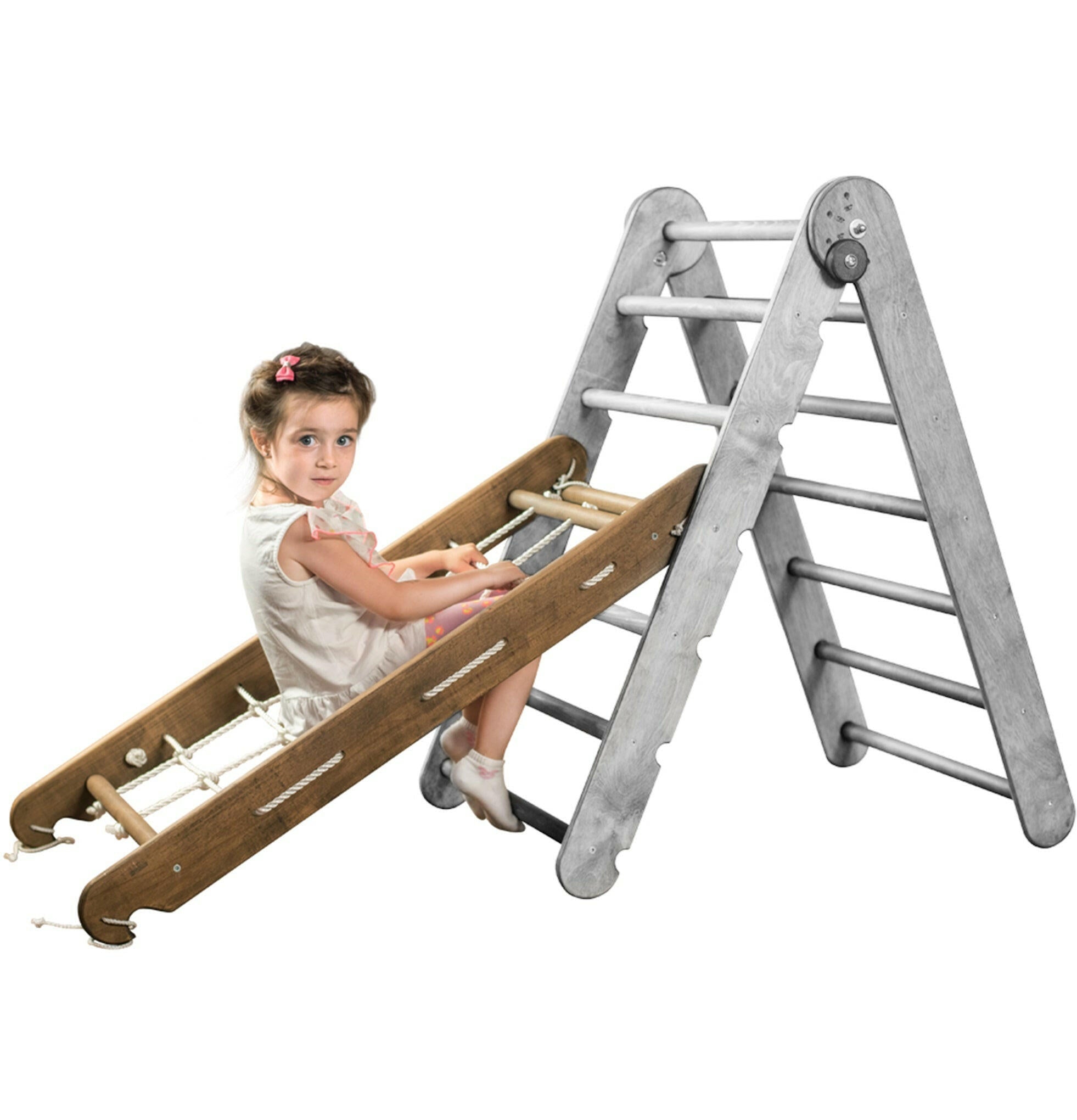 Climbing Net for Triangle Ladder - Chocolate Ladder Accessories Goodevas Chocolate