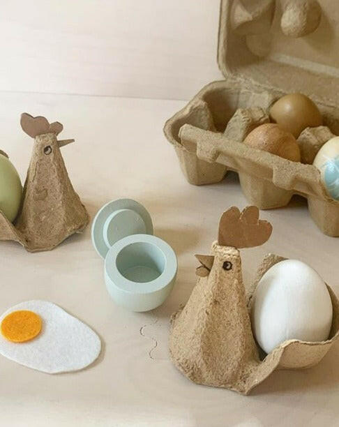 Mini Chef Wooden Eggs Wooden Toys Tender Leaf