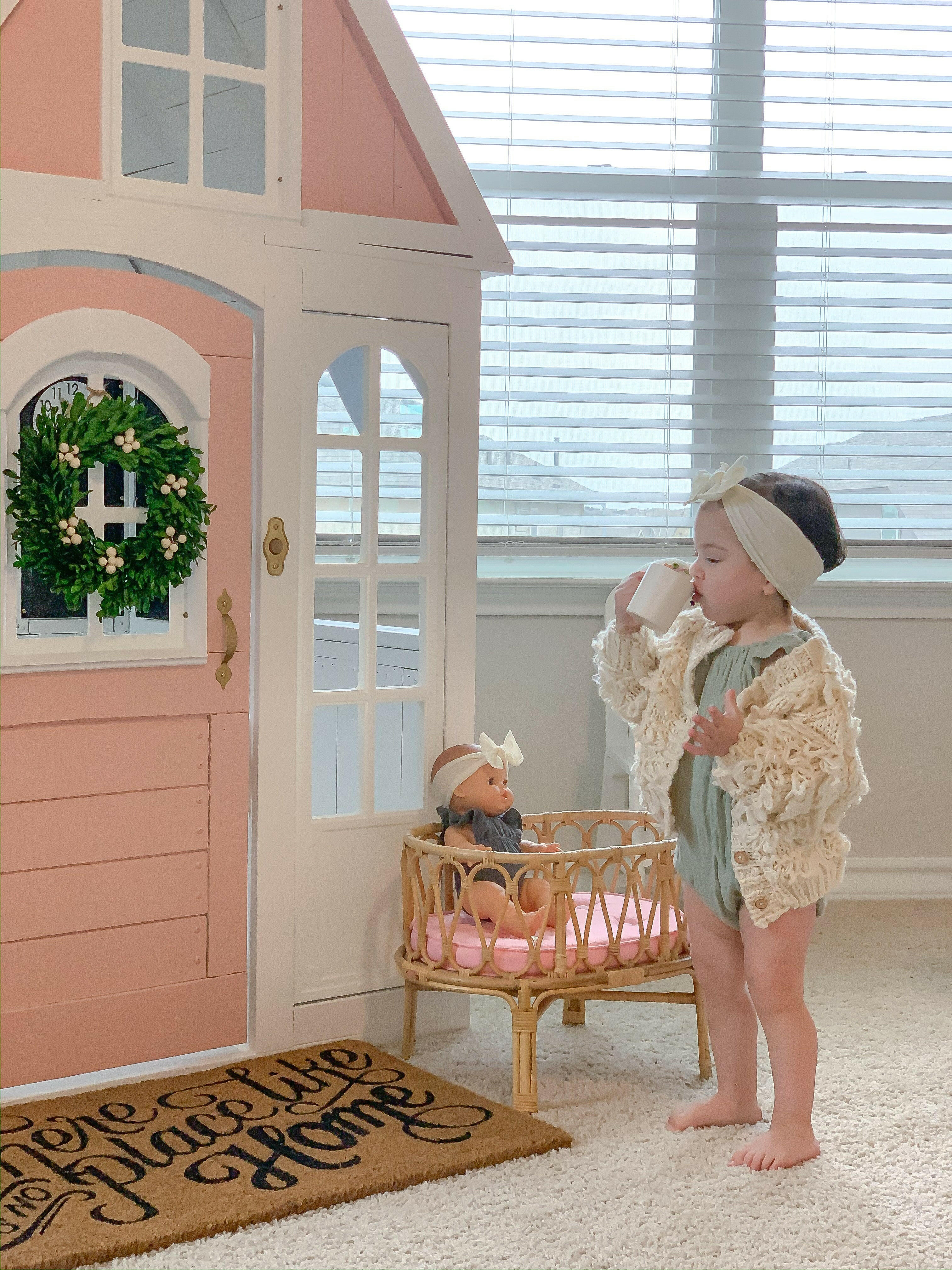 Rattan Doll Crib Classic Collection Toy Poppie Toys