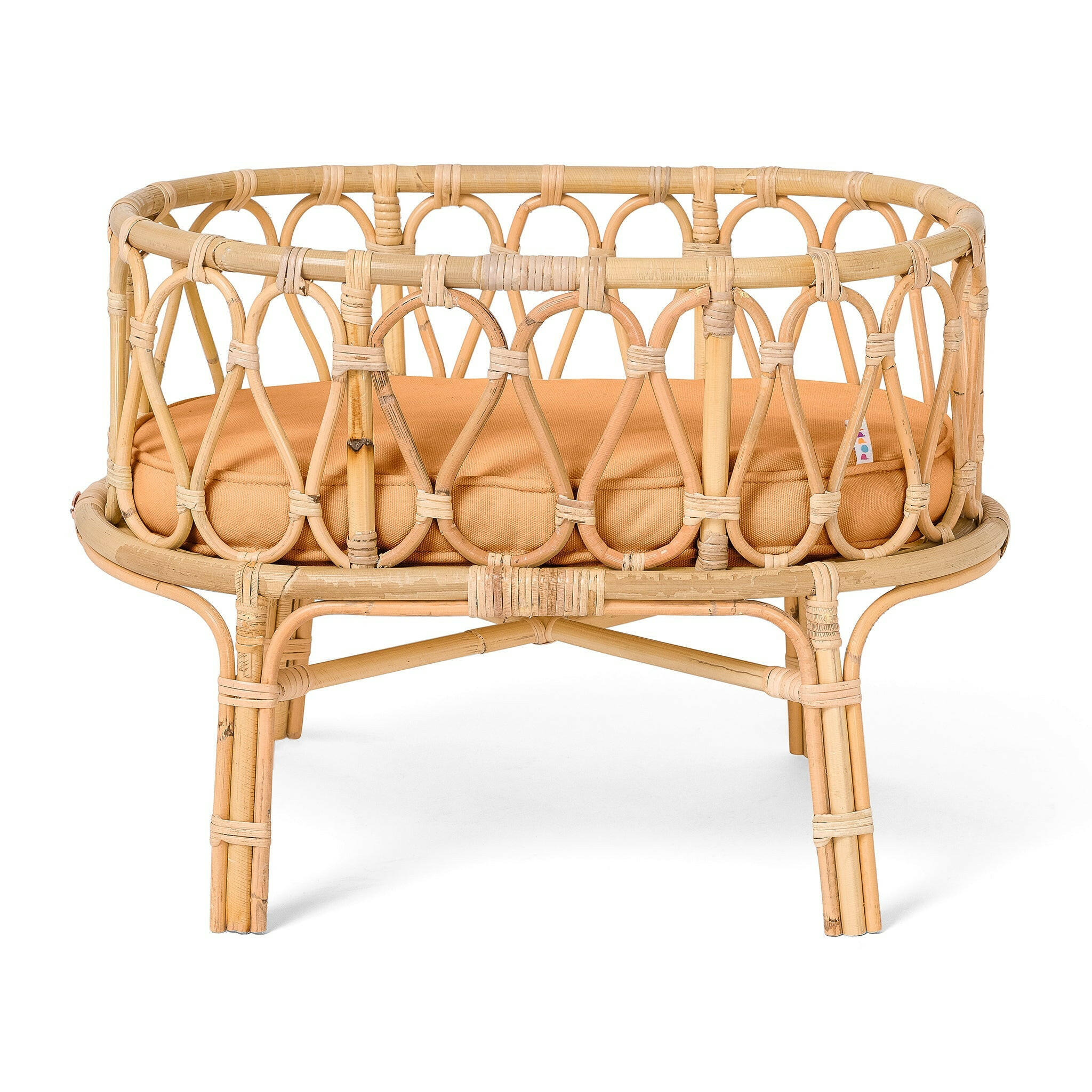 Rattan Doll Crib Classic Collection Toy Poppie Toys Clay