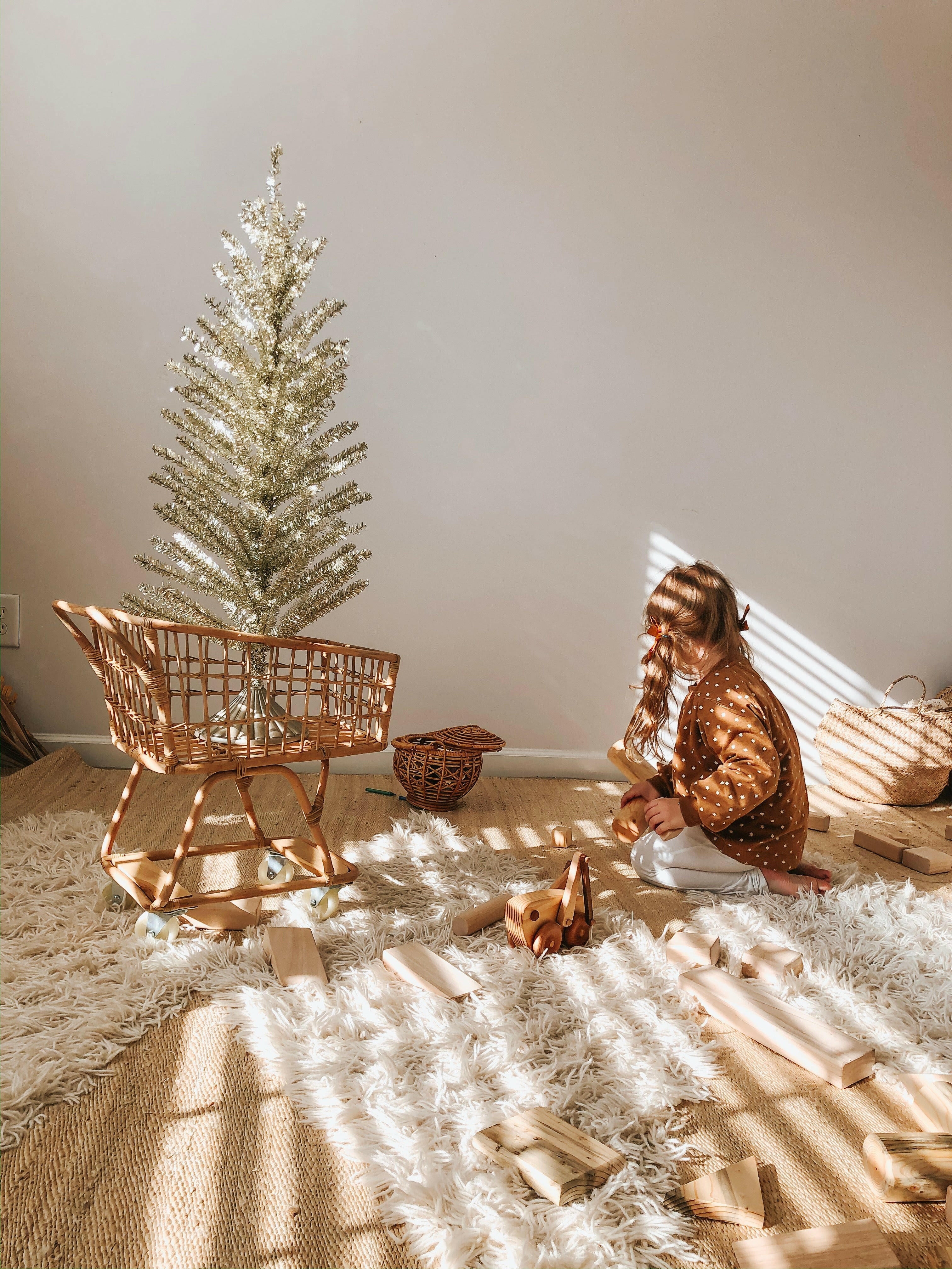 Rattan Toy Shopping Cart Poppie Toys