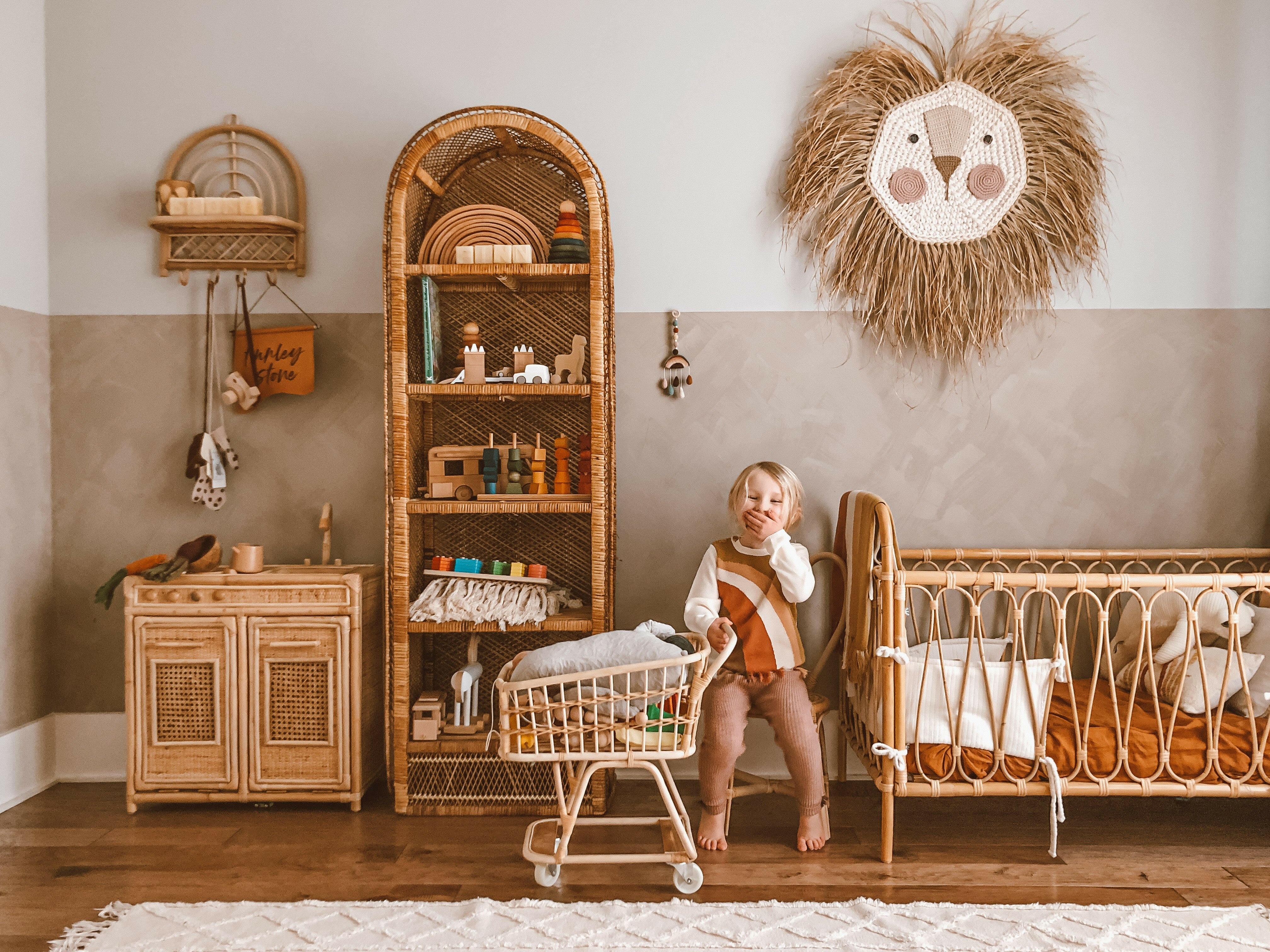 Rattan Toy Shopping Cart Poppie Toys