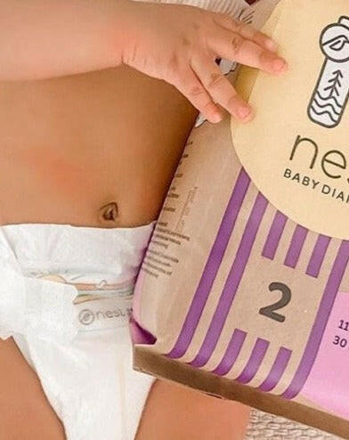 Sustainable Plant Based Baby Diapers - Size 2 Baby Essentials Nest Diapers
