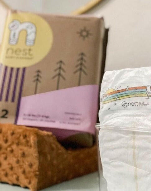 Sustainable Plant Based Baby Diapers - Size 2 Baby Essentials Nest Diapers