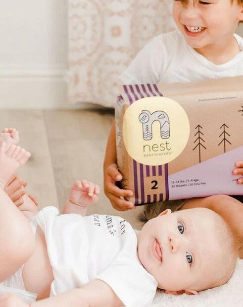 Sustainable Plant Based Baby Diapers - Size 2 Baby Essentials Nest Diapers
