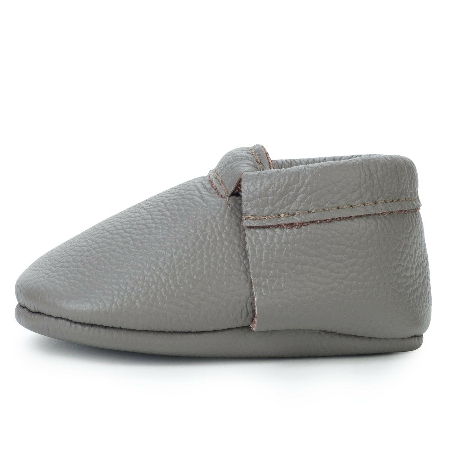Slate Fringeless Moccasins Fringeless Moccasins BirdRock Baby