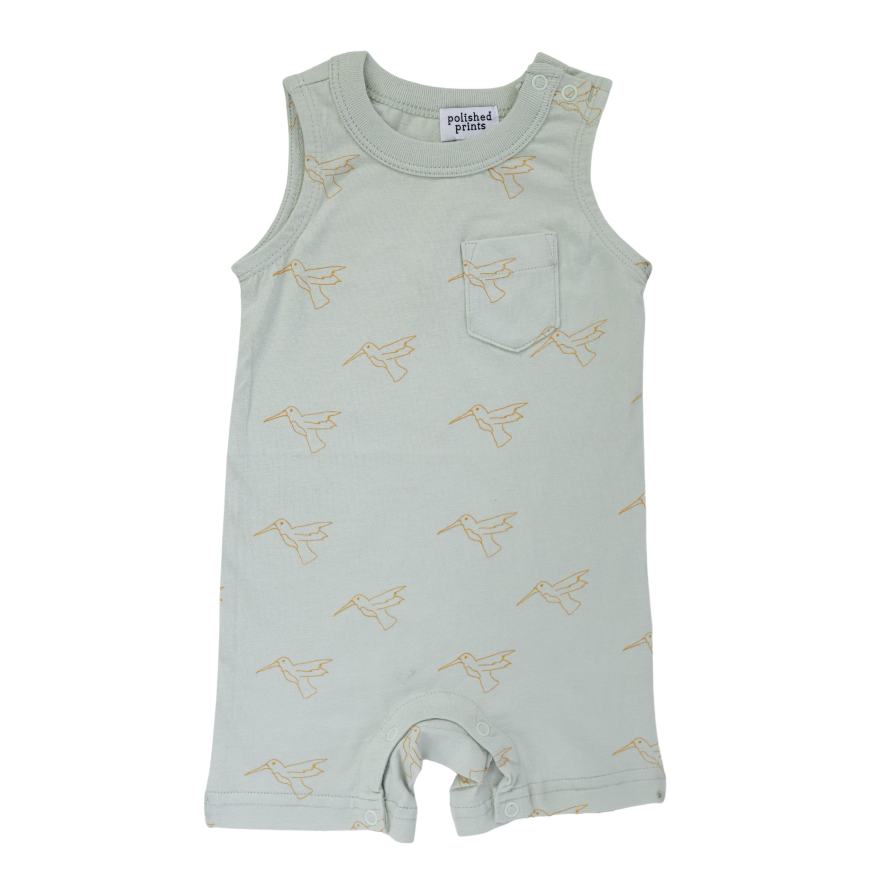 Hummingbird Pocket Playsuit Polished Prints