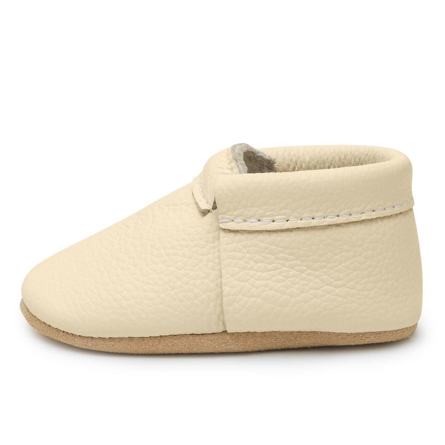 Latte Fringeless Moccasins Fringeless Moccasins BirdRock Baby