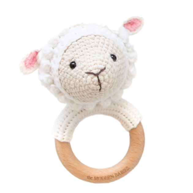 Avery the Lamb Baby & Toddler The Modern Babies Rattle