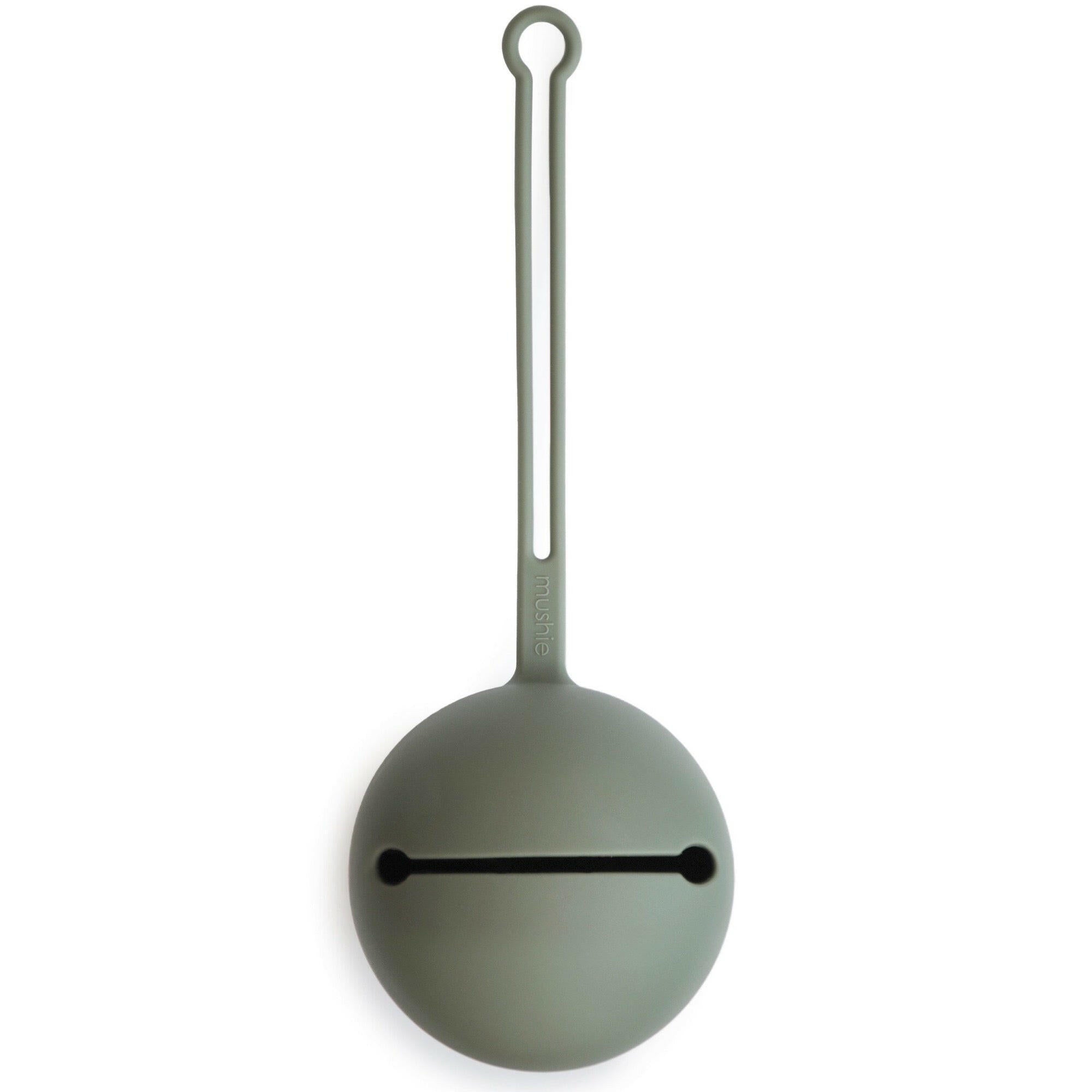 Silicone Pacifier Holder Case Baby Essentials Mushie Dried Thyme
