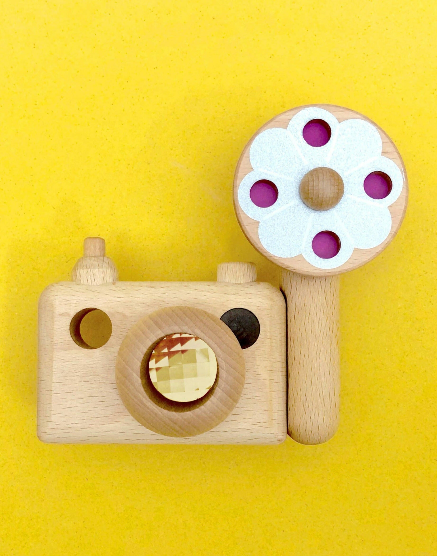 35mm Vintage Style Camera With Flash Wooden Toys Father's Factory