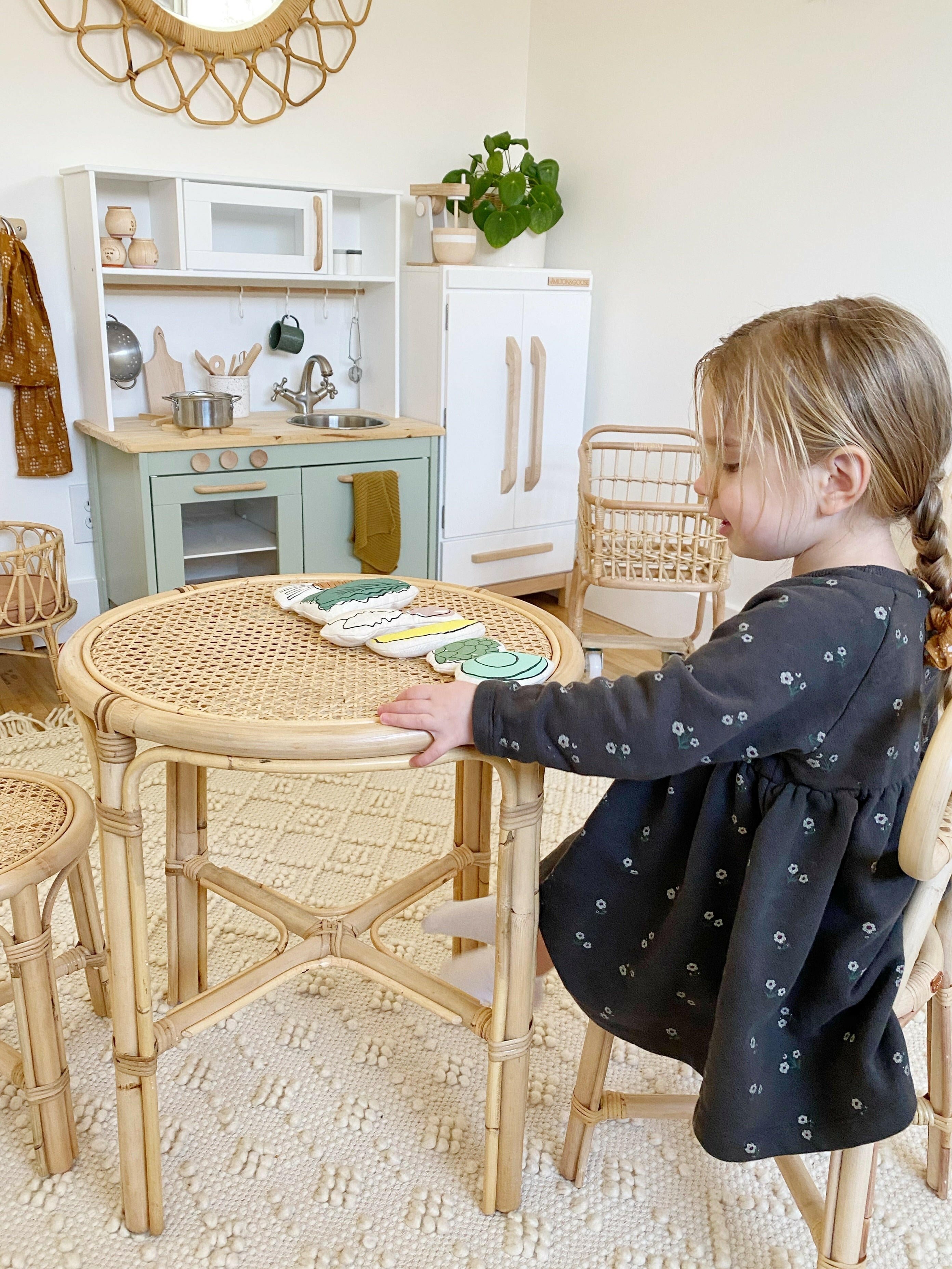 Rattan Table for Kids Poppie Toys