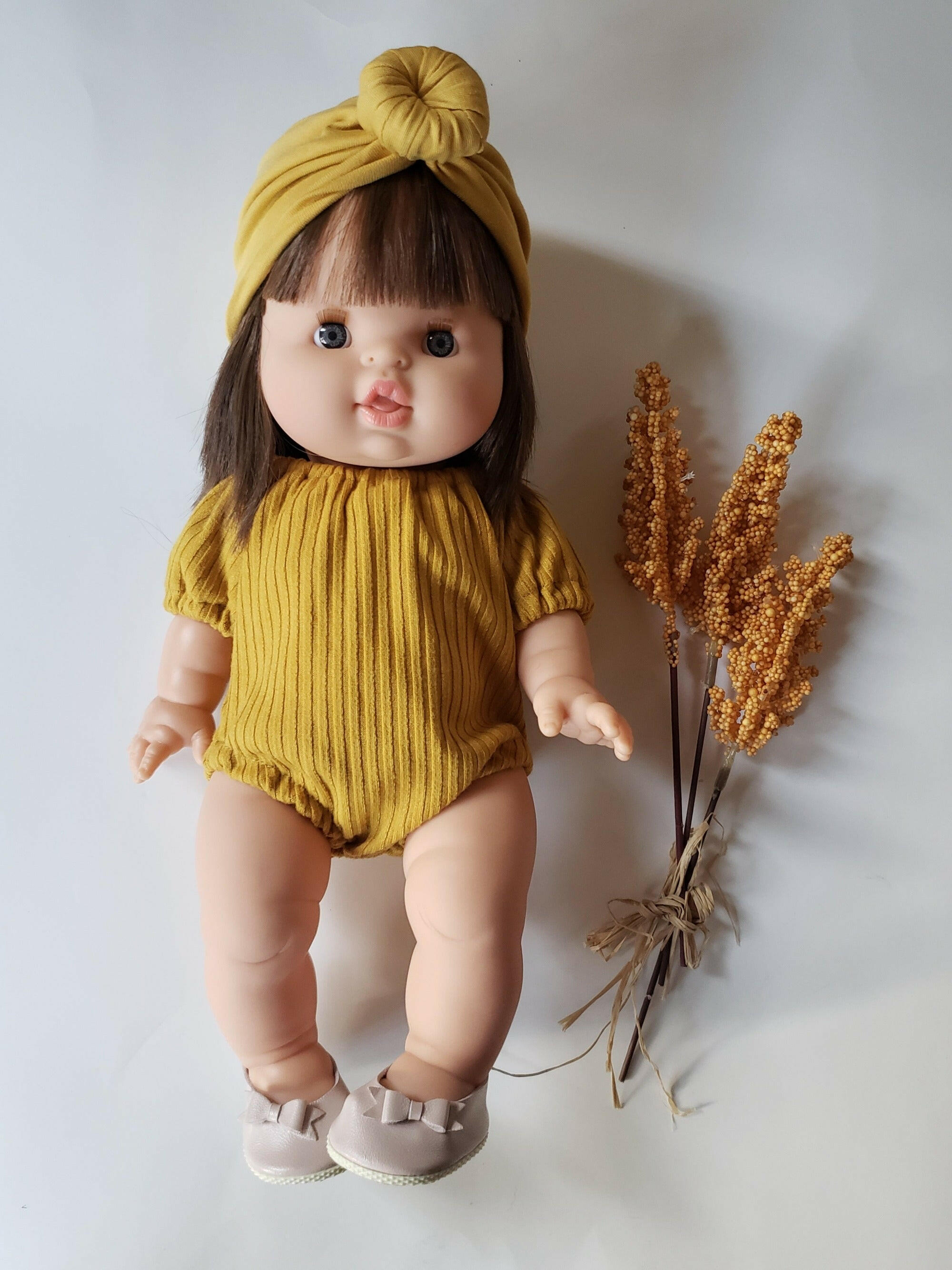 Doll Romper Doll Clothing Little Wonder & Co. Mustard