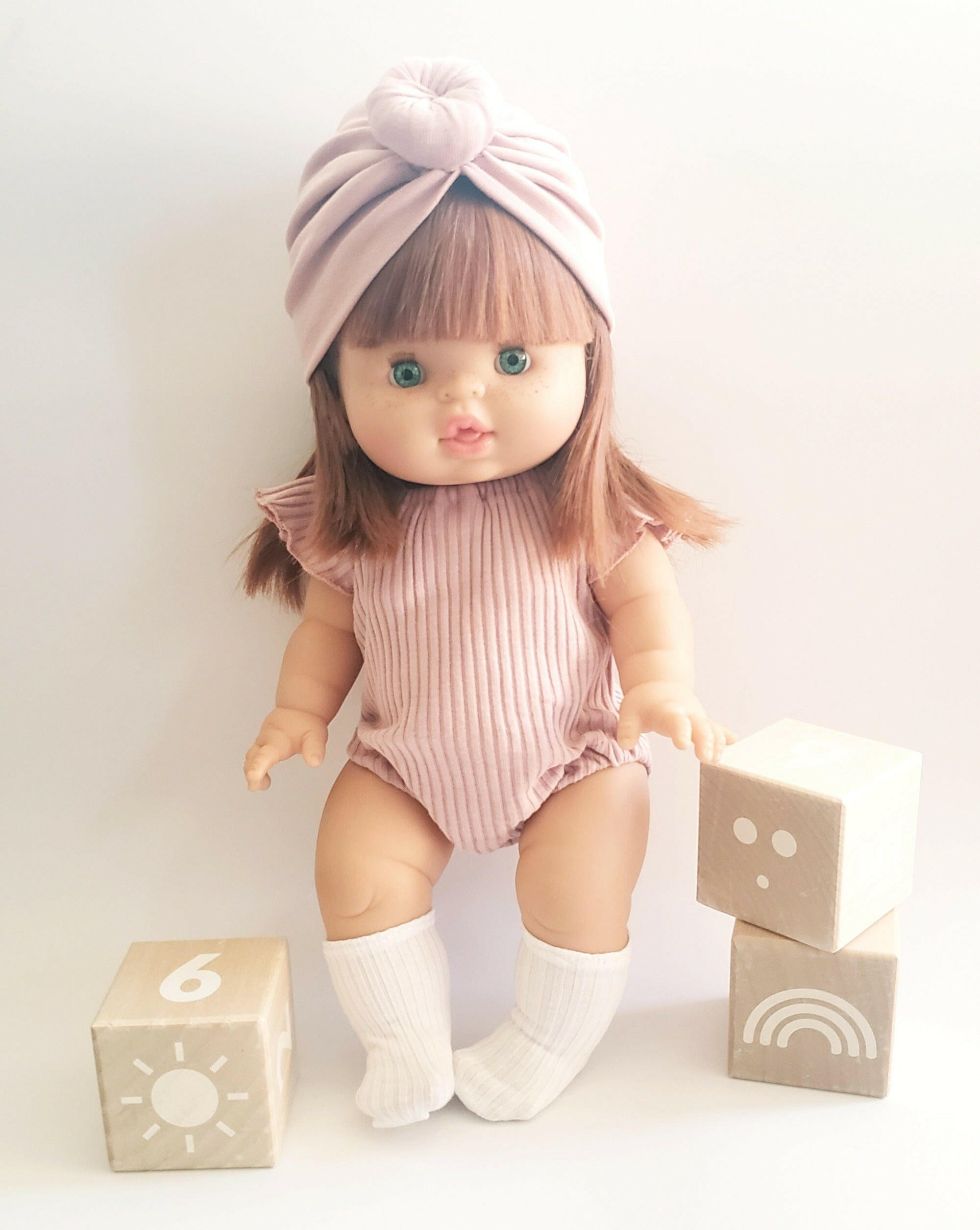 Doll Romper Doll Clothing Little Wonder & Co. Tea Rose