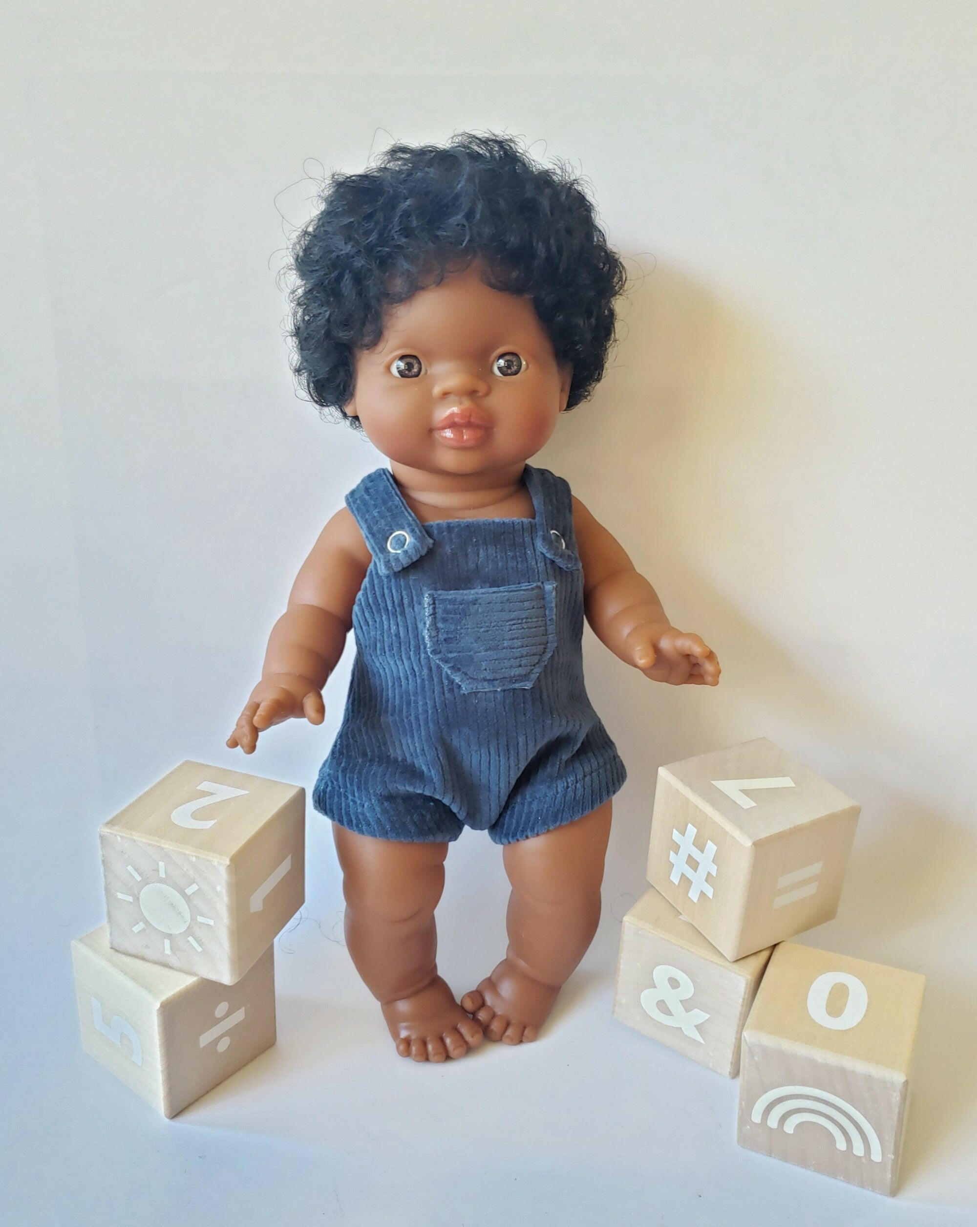 Boys Corduroy Romper Doll Clothing Little Wonder & Co.