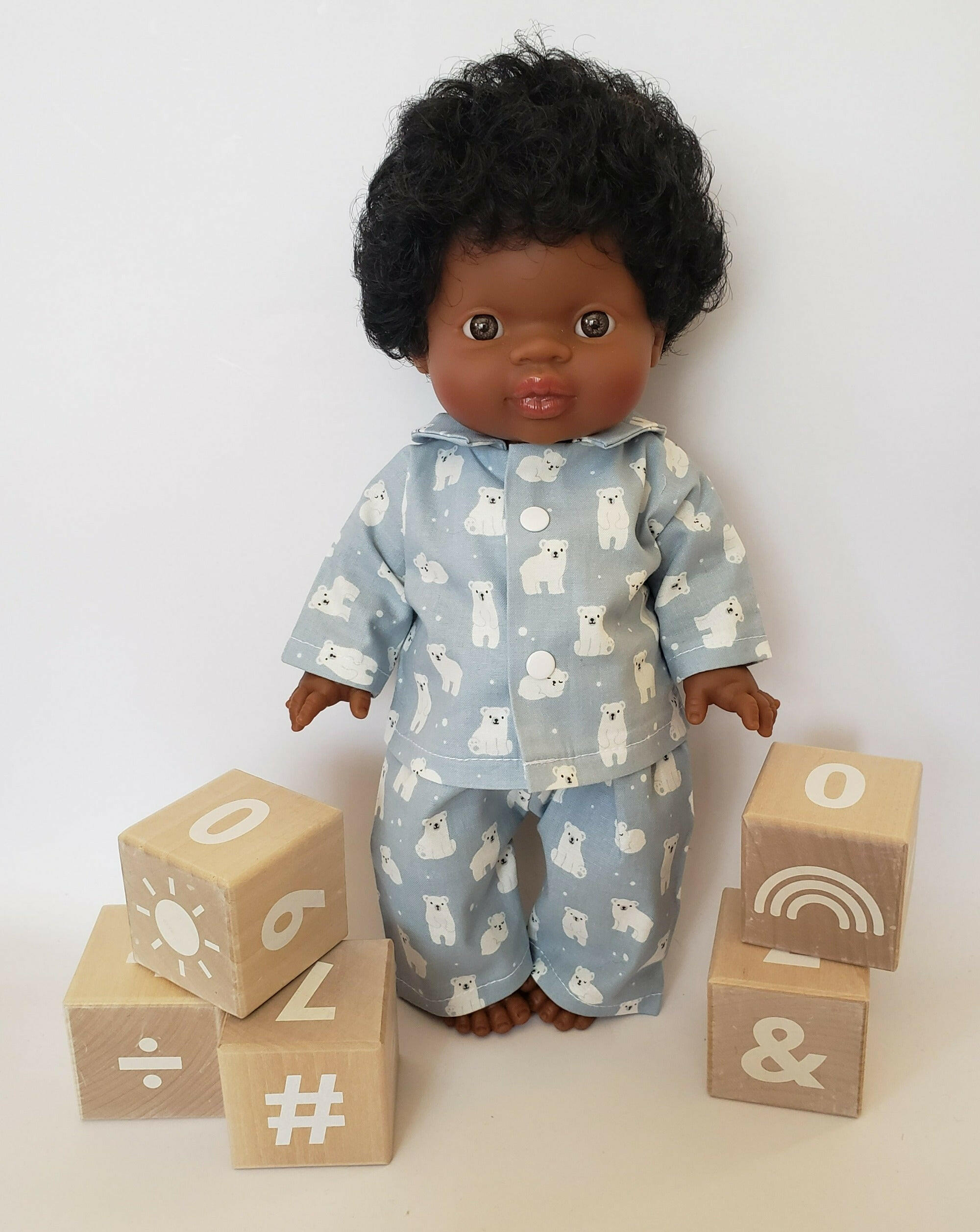Baby Boy Doll Pajamas Doll Clothing Minikane Polar Bear
