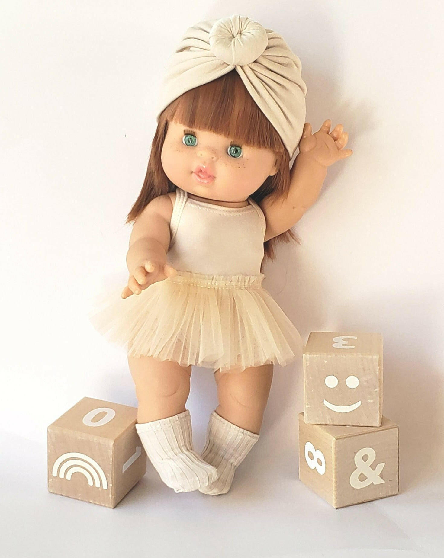 Bodysuit & Tutu - Cream Doll Clothing Little Wonder & Co.