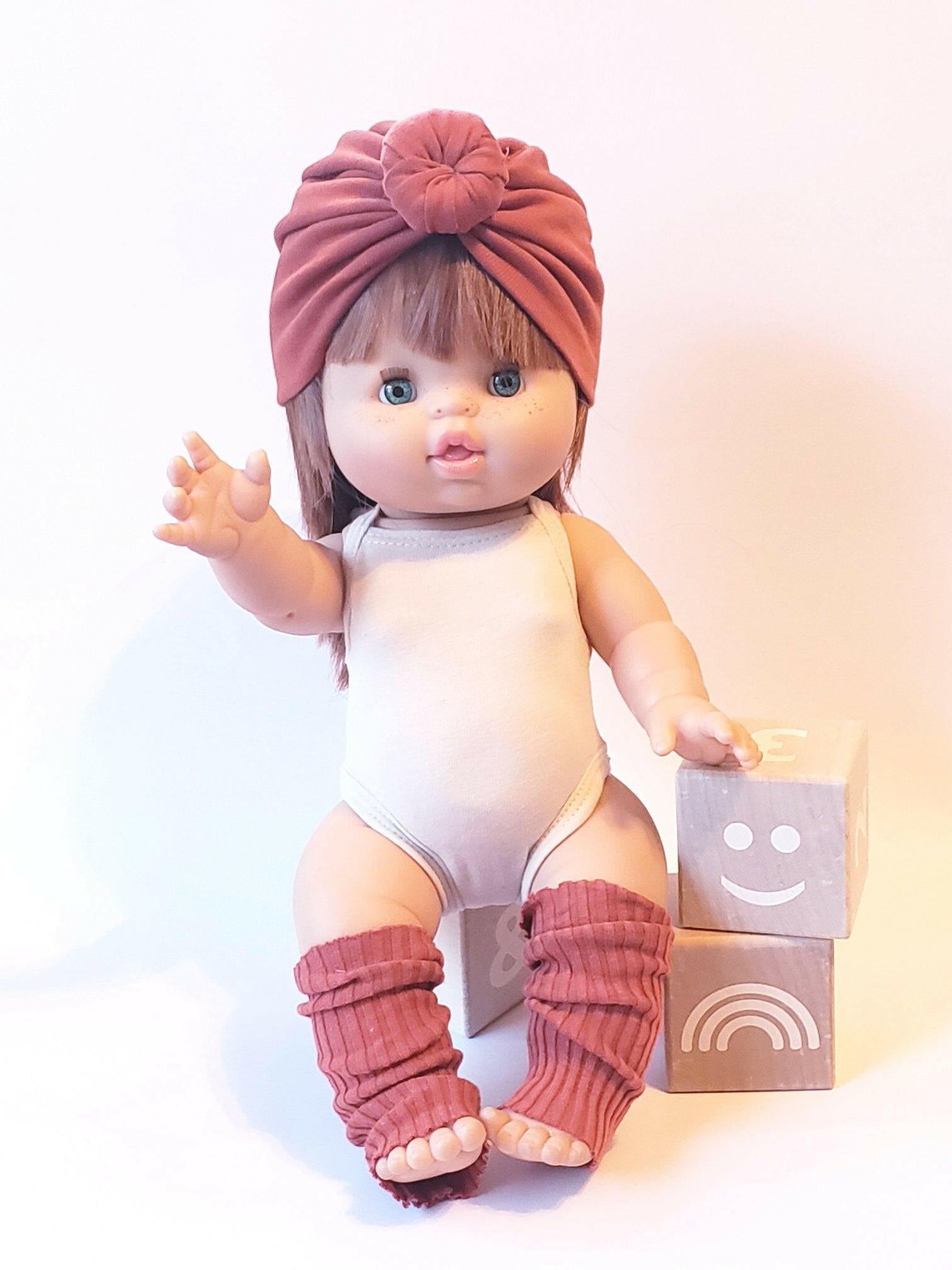 Doll Leg Warmers Doll Clothing Little Wonder & Co. Terracotta